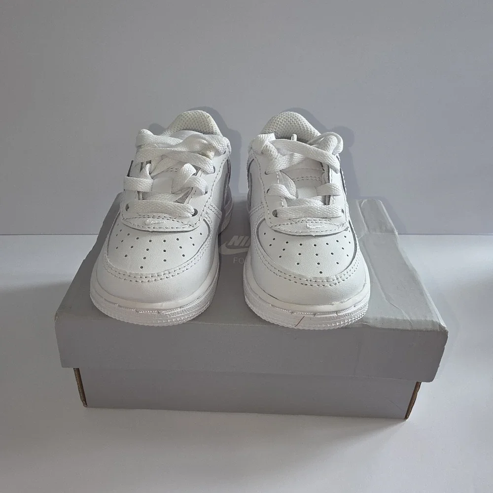 Nike Air Force 1 Low Lace (TD) Baby Shoes IF1674-100 White Sz Toddler 4C NIB
